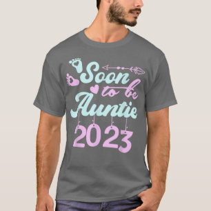 Camiseta Em breve, tia 2023, primeira vez que mamãe está gr