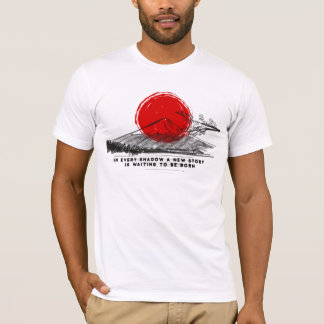 Camiseta "Em cada sombra, uma nova história está à espera 