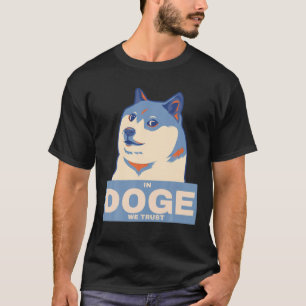 Camiseta Em Cães Confiamos Na Criptomoeda Dogecoin