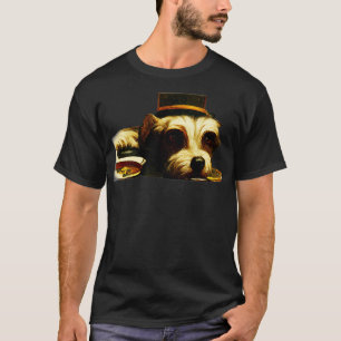 Camiseta Em Cães Jogando Pôquer Com Cachorro Mágico E Engra