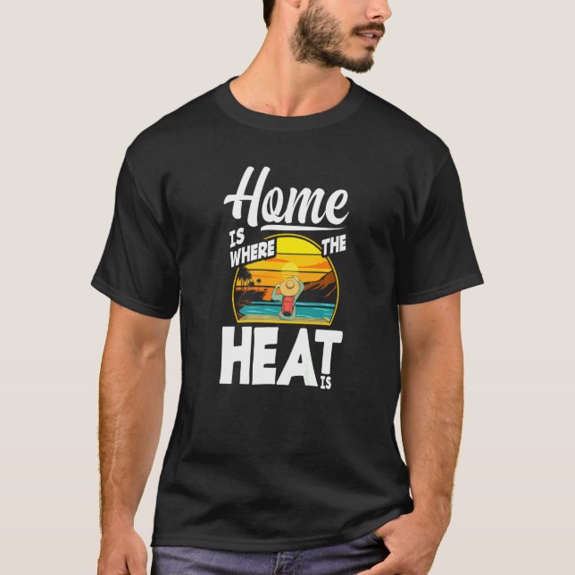 Camiseta Em Casa É Onde Está O Calor Na Flórida (Frente)