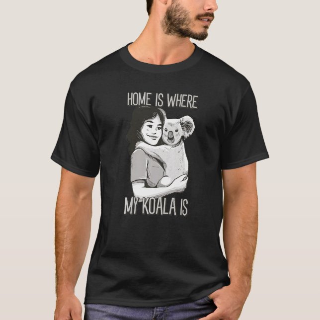 Camiseta Em casa, meu Koala é Herbivore Koala Bear (Frente)