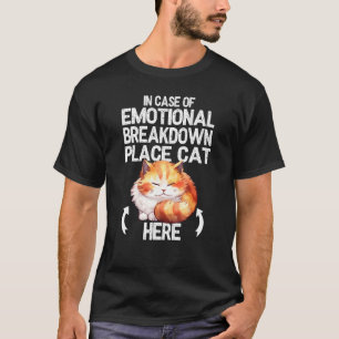 Camiseta Em Caso de Colapso Emocional Coloque o Gato Aqui