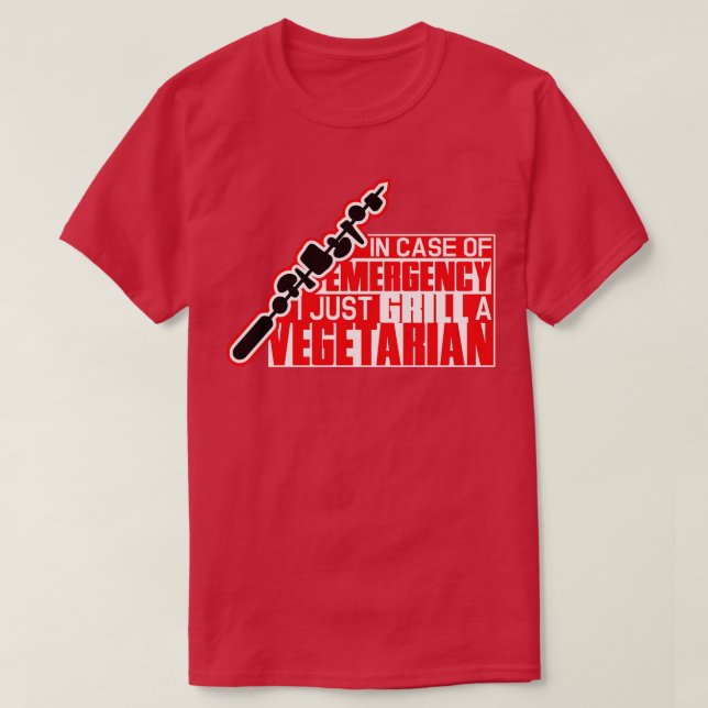 Camiseta Em caso de emergência (Frente do Design)