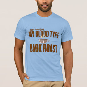 Camiseta Em caso de emergência, meu tipo sanguíneo é torrad