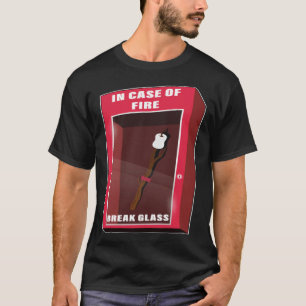 Camiseta Em Caso De Incêndio Quebre O Vidro Marshmallow Cam