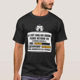 Camiseta Em caso de perda ou Bebado, por favor volte para C