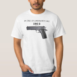 CAMISETA EM CASO DE URGÊNCIA CHAMADA 1911