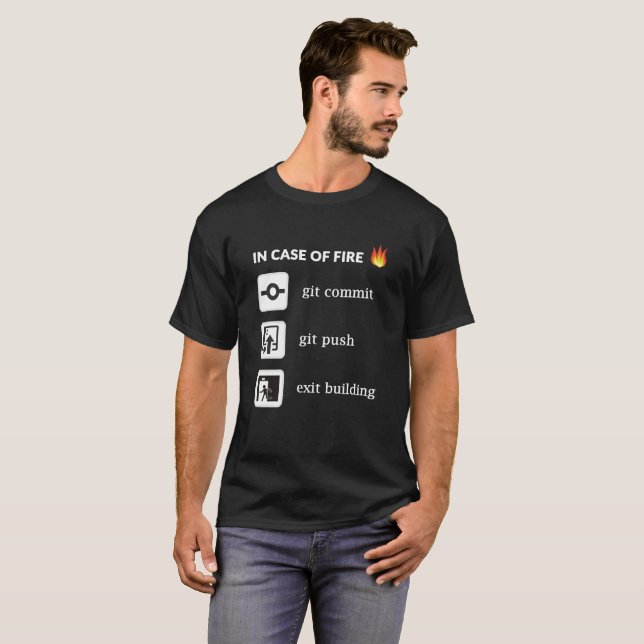 Camiseta Em caso do git do fogo cometa o impulso do git (Frente Completa)