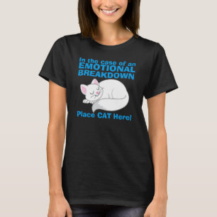 Camiseta Em caso do t-shirt do gato da divisão emocional