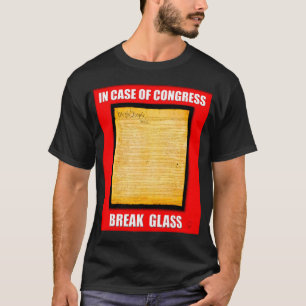 Camiseta Em caso do vidro da ruptura do congresso