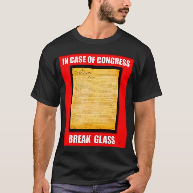 Camiseta Em caso do vidro da ruptura do congresso (Frente)