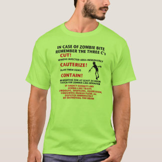 Camiseta "EM CASO t-shirt da MORDIDA do ZOMBI"