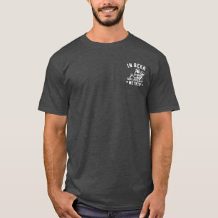 Camiseta Em cerveja nós confiamos esqueleto relaxando Beer