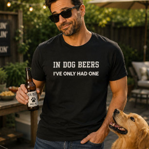Camiseta Em Cervejas de Cachorro Eu Só Tomei Uma