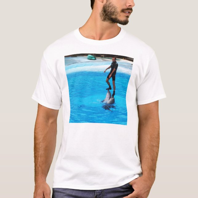 Camiseta Em cima de golfinhos (Frente)