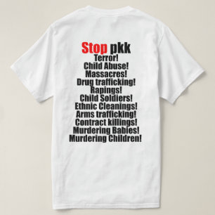 Camiseta Em conjunto contra o terrorismo do pkk