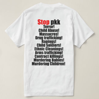 Camiseta Em conjunto contra o terrorismo do pkk