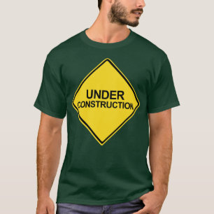 Camiseta Em Construção - Sinal de aviso amarelo
