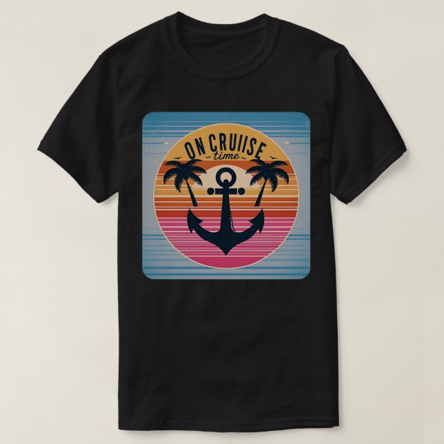 Camiseta Em Cruise Time Cruise Squad Match Family Summer (Frente do Design)