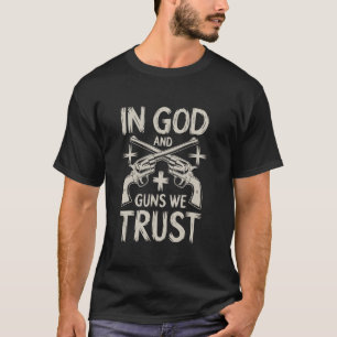 Camiseta Em Deus & Armas Nós Confiamos, Cowboy Cristão Cowg