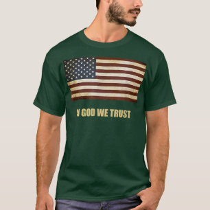 Camiseta Em Deus confiamos na bandeira Patriótica Americana