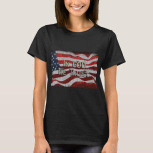 Camiseta Em Deus Confiamos Na Conselho Do Barn, Bandeira Am
