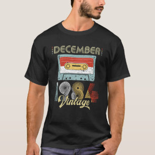Camiseta Em dezembro de 1984 cassete de banda magnética do