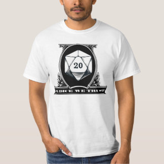 Camiseta Em Dice Trust - Dungeon D20 Dice Dollar Bill