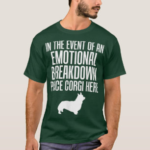 Camiseta Em Divisão Emocional, Coloque Corgi Aqui Cachorro