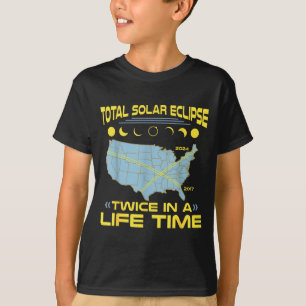 Camiseta Em Eclipse Solar Total Duas Vezes na Vida