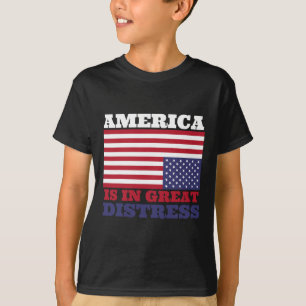 Camiseta Em Excelente, Distresse De Volta Para Baixo O Sina