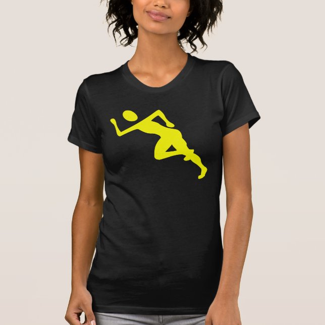 Camiseta Em Execução - Amarelo (Frente)