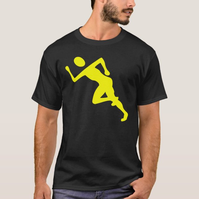 Camiseta Em Execução - Amarelo (Frente)