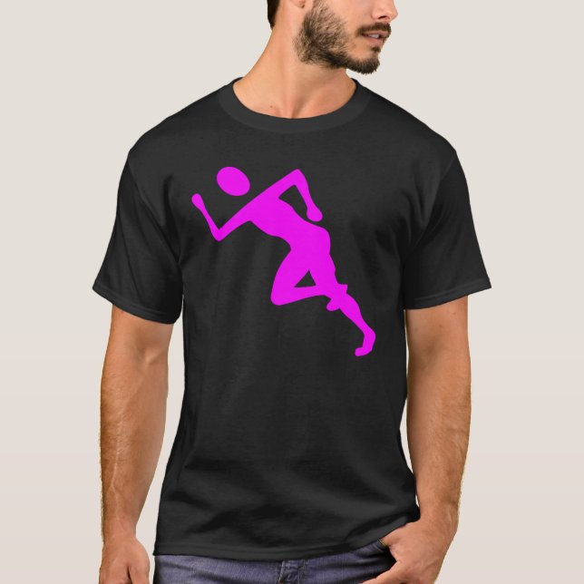 Camiseta Em execução - Magenta (Frente)