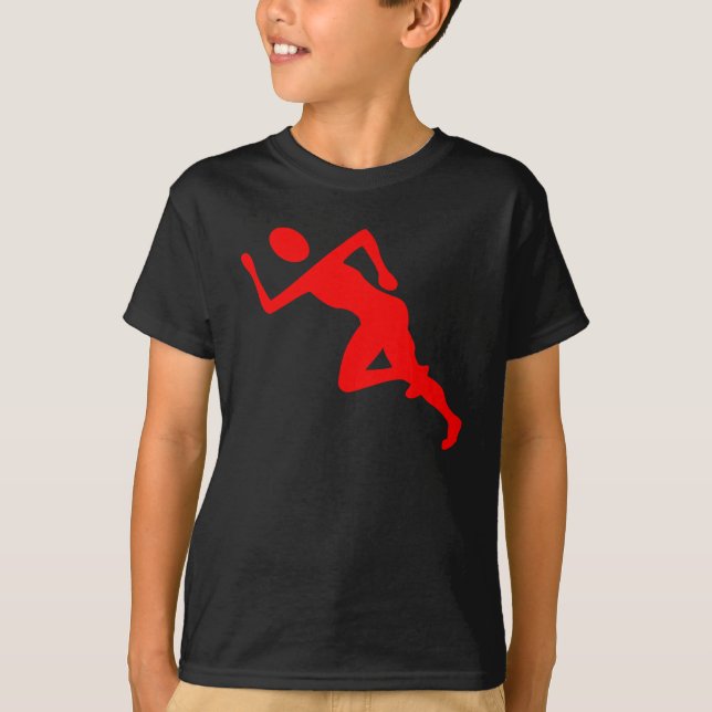 Camiseta Em execução - Vermelho (Frente)