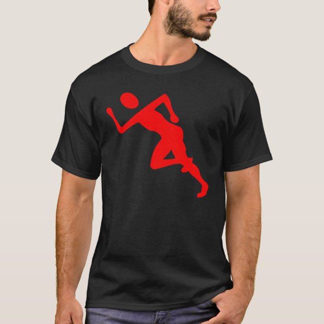 Camiseta Em execução - Vermelho (Frente)