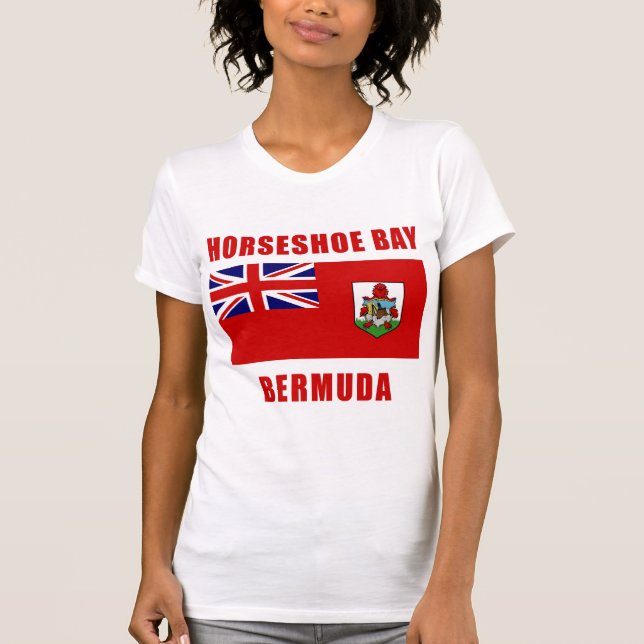 Camiseta EM FERRADURA de Bermuda da BAÍA, (Frente)