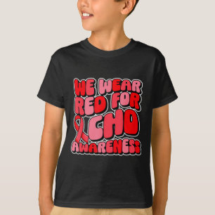 Camiseta Em Fevereiro Usamos Vermelho Conscientização sobre