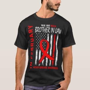 Camiseta Em Fevereiro Usamos Vermelho Irmão Do Marido Doenç