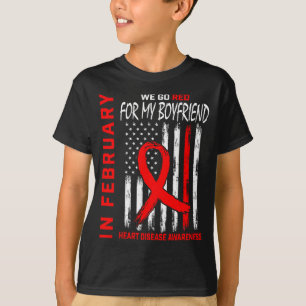 Camiseta Em Fevereiro Usamos Vermelho Namorado Doença Cardí