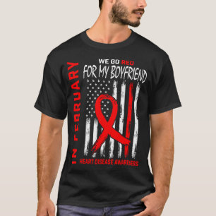 Camiseta Em Fevereiro Usamos Vermelho Namorado Doença Cardí