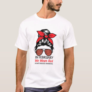 Camiseta Em fevereiro, Vestimos a consciência da doença d