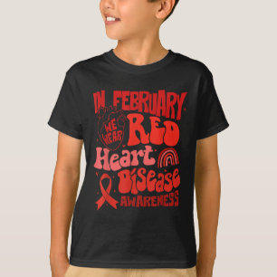 Camiseta Em fevereiro, Vestimos a Consciência da Doença do 
