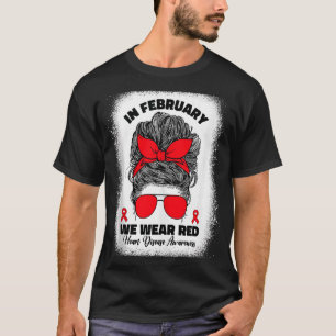 Camiseta Em fevereiro, Vestimos a Sensibilização para a Doe
