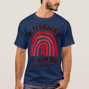 Camiseta Em fevereiro, Vestimos a Sensibilização para a Doe
