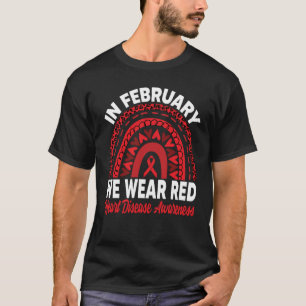 Camiseta Em fevereiro, Vestimos a Sensibilização para a Doe