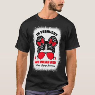 Camiseta Em fevereiro, Vestimos a Sensibilização para a Doe