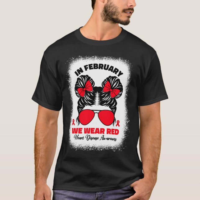 Camiseta Em fevereiro, Vestimos a Sensibilização para a Doe (Frente)