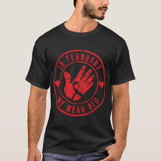 Camiseta Em fevereiro Vestimos o Red 8